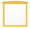 Contemporary Home Living Wooden Framed Rectangular Dresser Wall Mirror - 37" - Yellow